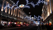 Рождественские огни на Ридженс стрит в Лондоне , виза в Лондон, visasuk.ru